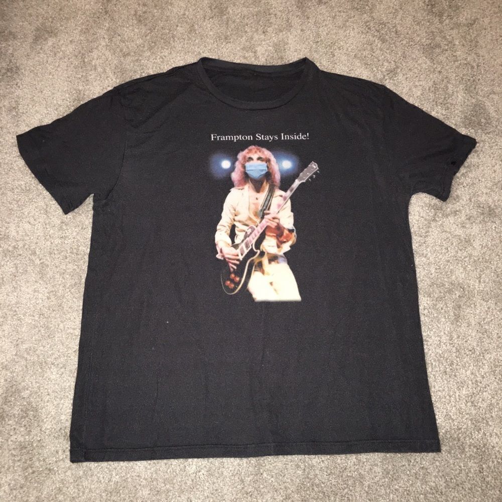 Worn Pilled Peter FRAMPTON Stays inside House Tour 2020 funny concert t shirt XL